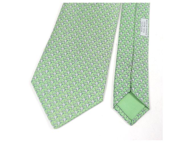 Hermès Hermes Silk Tie Green - view 3