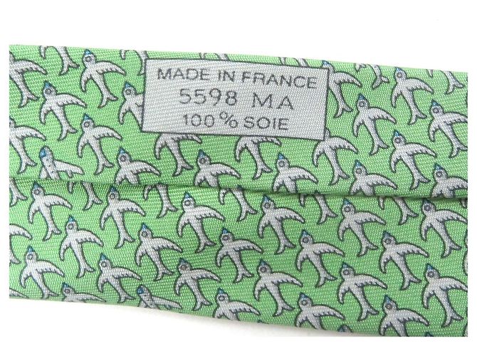 Hermès Hermes Silk Tie Green - view 6