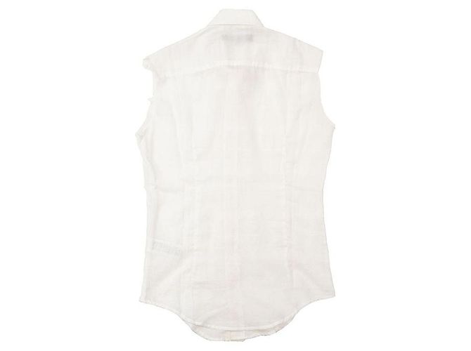 Top sin mangas de algodón Raf Simons Blanco - vista 7