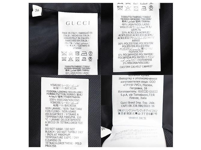 Chaqueta de mezcla de lana GG Jacquard Gucci Azul - vista 10