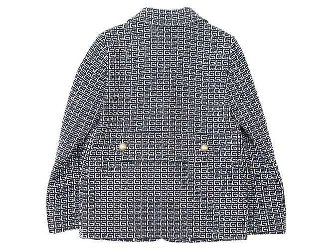 Chaqueta de mezcla de lana GG Jacquard Gucci Azul - vista 12