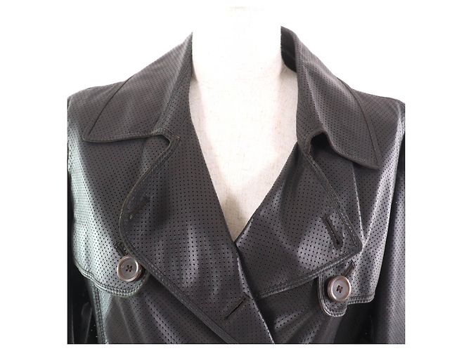 Autre Marque Trench Coat Hugo Boss in Pelle di Agnello - vista 4