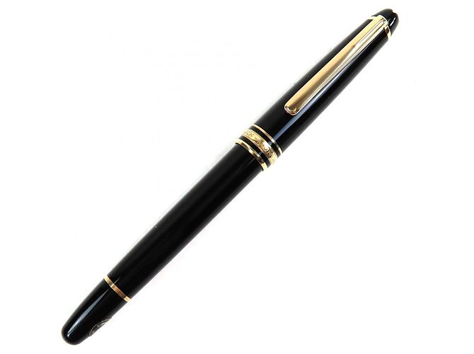 Pluma Montblanc Meisterstück 14K Negro Dorado - vista 2
