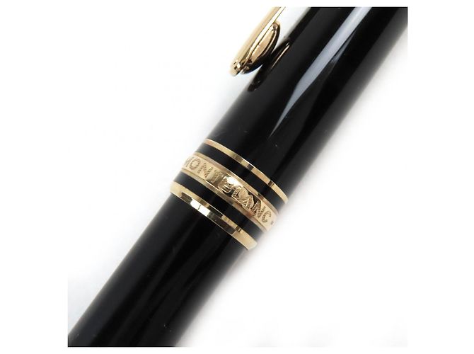Pluma Montblanc Meisterstück 14K Negro Dorado - vista 8