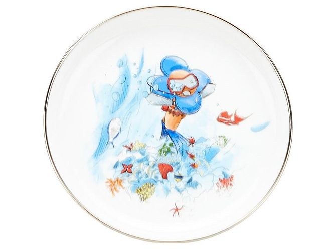 Louis Vuitton Vivienne Ceramic Plate Set White - view 2
