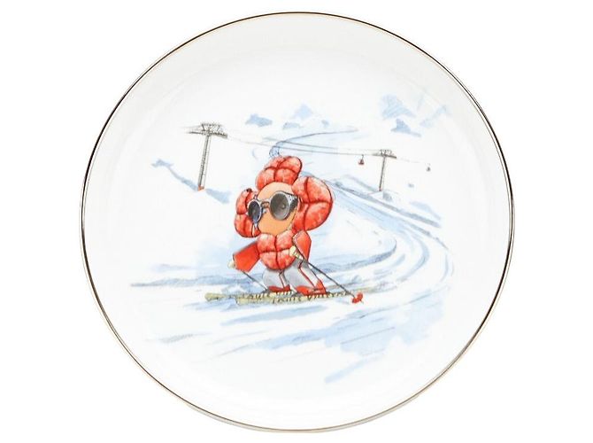 Louis Vuitton Vivienne Ceramic Plate Set White - view 3