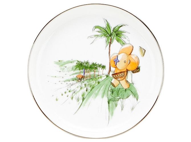 Louis Vuitton Vivienne Ceramic Plate Set White - view 4