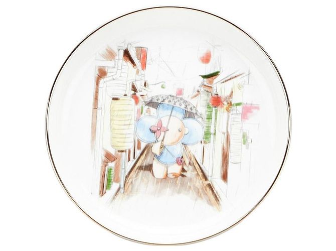 Louis Vuitton Vivienne Ceramic Plate Set White - view 5
