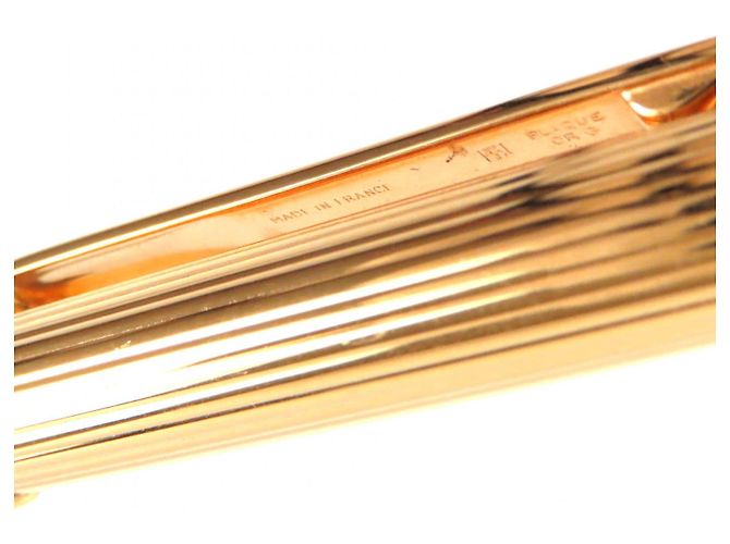 Bolígrafo Must de Cartier con patrón de rayas Dorado - vista 6