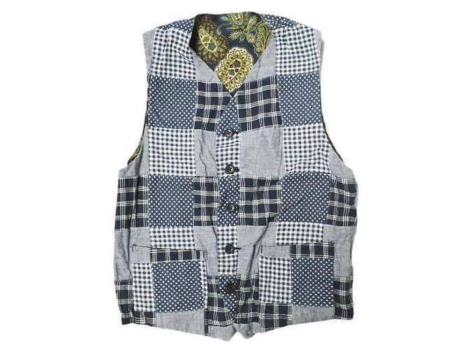 Autre Marque Chaleco reversible FWK de ENGINEERED GARMENTS Chaleco de algodón Azul Azul marino - vista 3