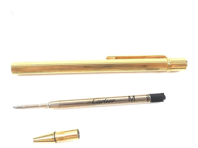 Penna a sfera Must de Cartier in argento D'oro - vista 3