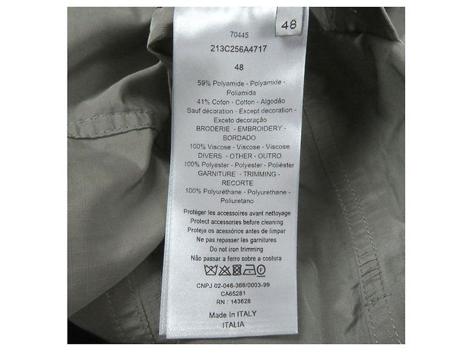 Chaqueta de nylon con logo bordado Dior Castaño Gris - vista 10