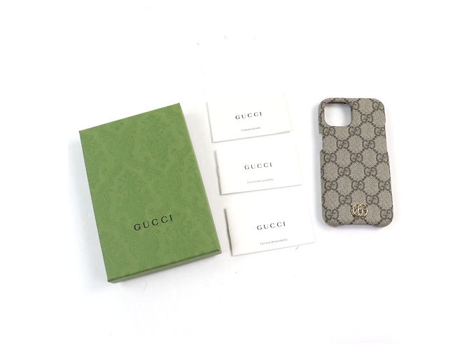 Gucci Ophidia GG Supreme Canvas iPhone Case Beige - view 2