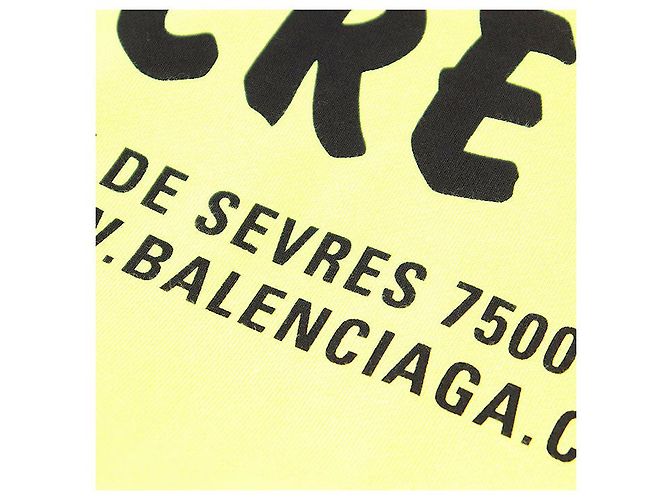 Sudadera de algodón CREW Balenciaga Amarillo - vista 12