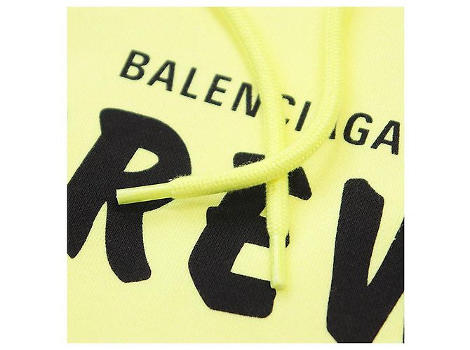Sudadera de algodón CREW Balenciaga Amarillo - vista 3
