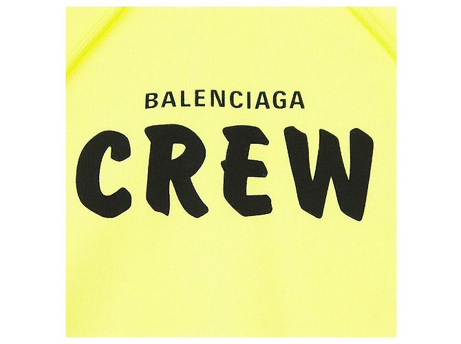 Sudadera de algodón CREW Balenciaga Amarillo - vista 4