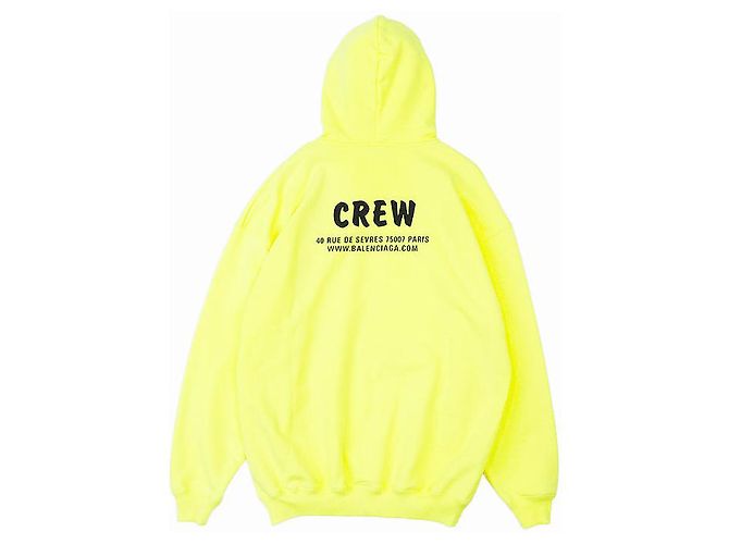 Sudadera de algodón CREW Balenciaga Amarillo - vista 7