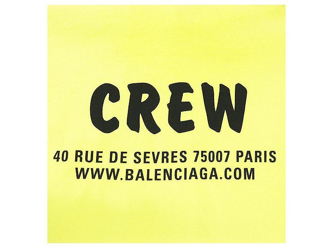 Sudadera de algodón CREW Balenciaga Amarillo - vista 8