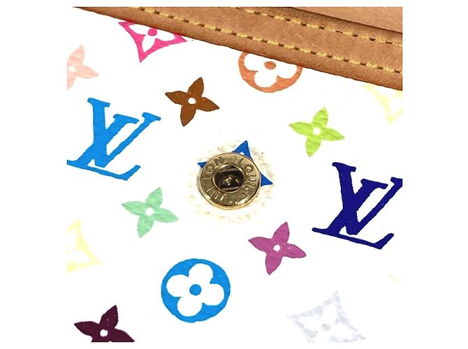 Louis Vuitton Monogram Multicolore Tri-Fold Wallet White - view 17