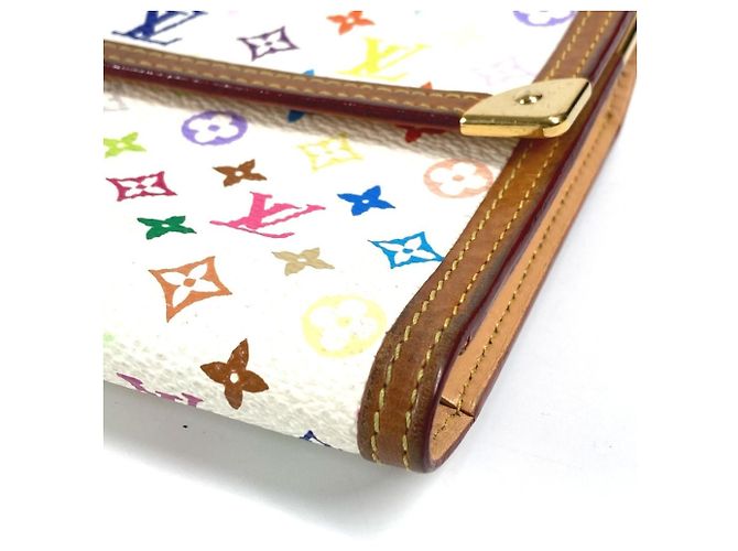 Louis Vuitton Monogram Multicolore Tri-Fold Wallet White - view 5