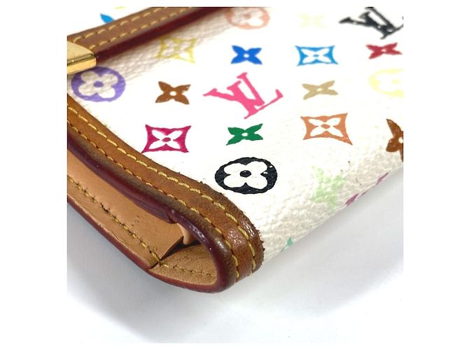 Louis Vuitton Monogram Multicolore Tri-Fold Wallet White - view 6