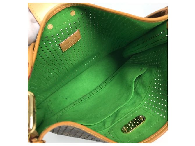 Borsa a Spalla Musette Perforata Monogram Louis Vuitton Marrone Verde - vista 11
