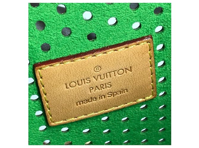 Borsa a Spalla Musette Perforata Monogram Louis Vuitton Marrone Verde - vista 12