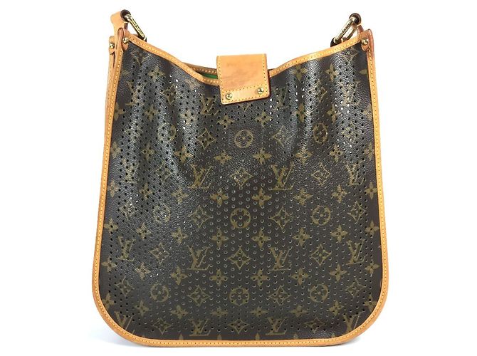 Borsa a Spalla Musette Perforata Monogram Louis Vuitton Marrone Verde - vista 3