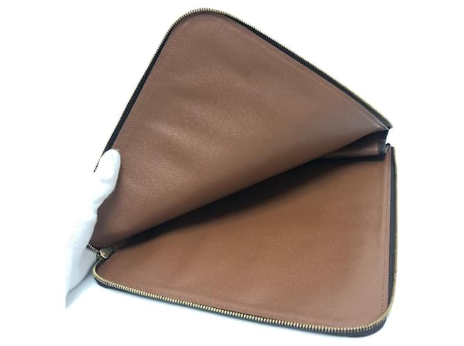 Borsa Poche Document Second Louis Vuitton Marrone - vista 7