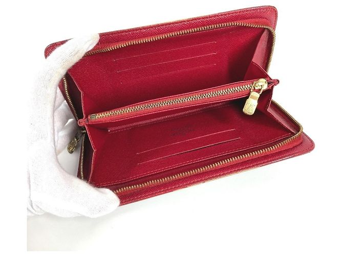 Louis Vuitton Monogram Cherry Long Wallet Brown Red - view 11