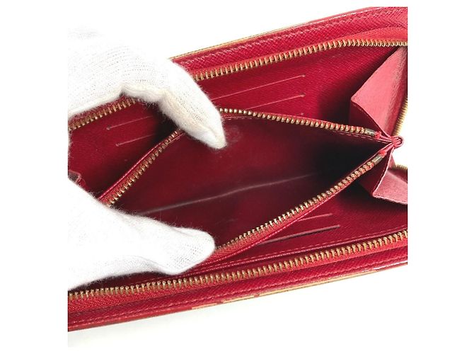 Louis Vuitton Monogram Cherry Long Wallet Brown Red - view 13