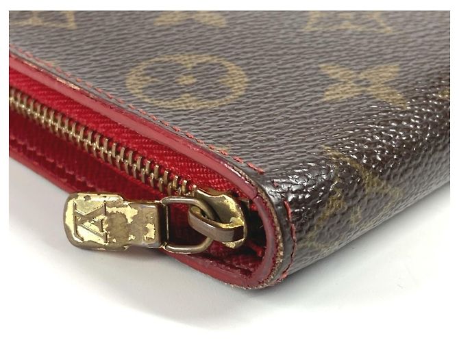 Louis Vuitton Monogram Cherry Long Wallet Brown Red - view 6