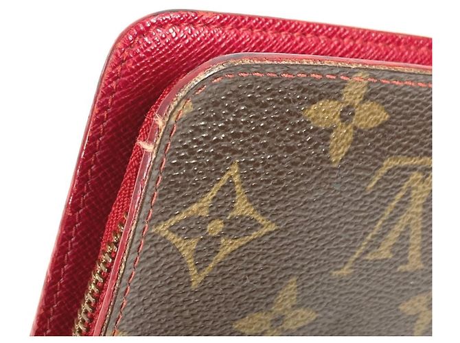 Louis Vuitton Monogram Cherry Long Wallet Brown Red - view 9