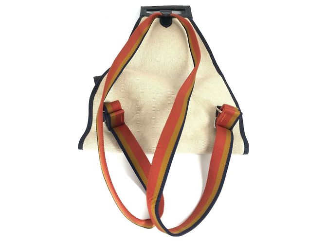 Zaino e borsa a mano Rocaval 2 in 1 di Hermès Beige Arancione - vista 6