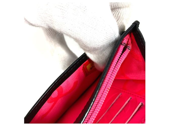 Chanel Cambon CC Leder Geldbörse Schwarz Weiß - Ansicht 13