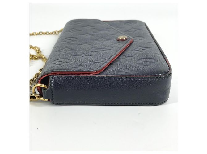 Portafoglio a Catena Monogram Empreinte Louis Vuitton Blu navy - vista 3