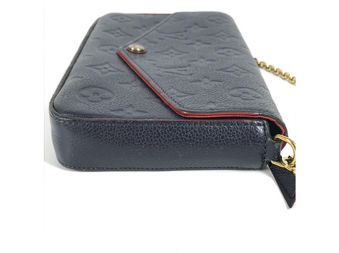 Portafoglio a Catena Monogram Empreinte Louis Vuitton Blu navy - vista 4