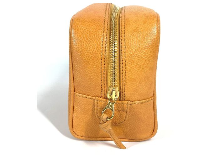 Pochette con Logo CC Coco di Chanel Arancione Giallo - vista 3