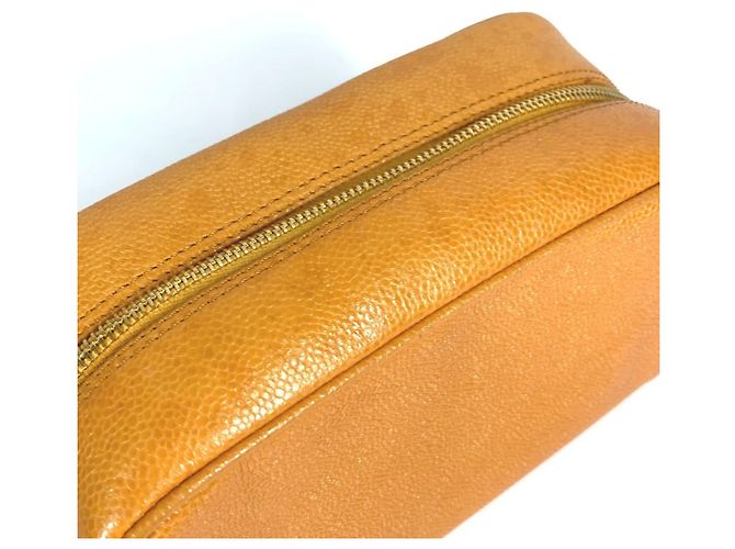 Pochette con Logo CC Coco di Chanel Arancione Giallo - vista 4