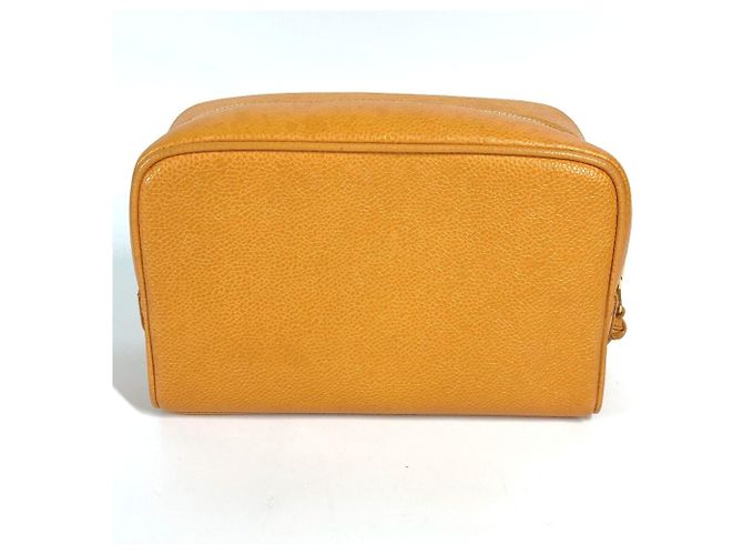 Pochette con Logo CC Coco di Chanel Arancione Giallo - vista 5