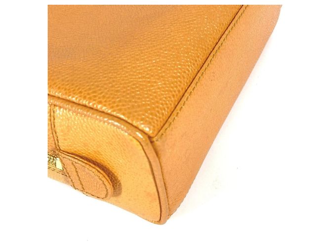 Pochette con Logo CC Coco di Chanel Arancione Giallo - vista 7