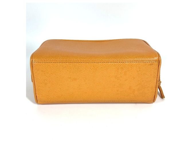 Pochette con Logo CC Coco di Chanel Arancione Giallo - vista 8