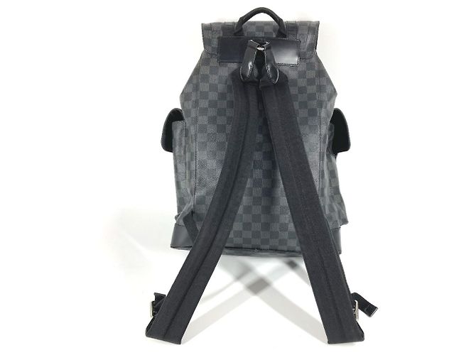 Louis Vuitton Damier Graphite Christopher MM Rucksack Schwarz - Ansicht 2