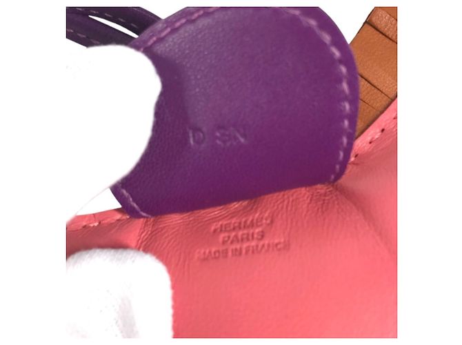 Portachiavi Rodeo GM di Hermès Rosa Porpora - vista 10