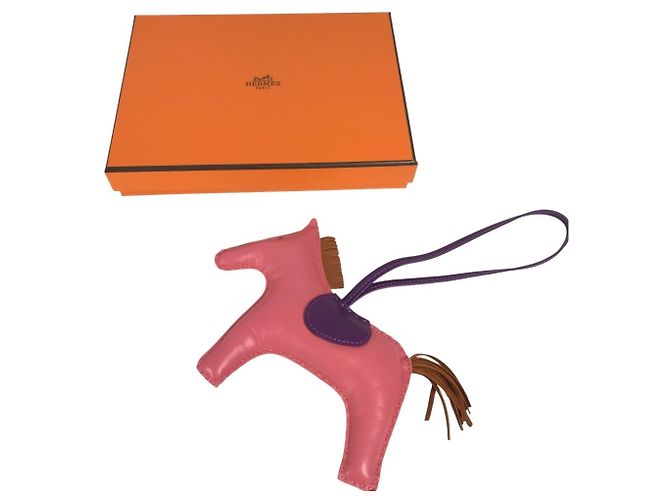 Portachiavi Rodeo GM di Hermès Rosa Porpora - vista 11