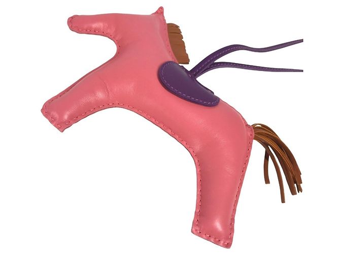Portachiavi Rodeo GM di Hermès Rosa Porpora - vista 6