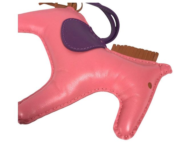 Portachiavi Rodeo GM di Hermès Rosa Porpora - vista 9