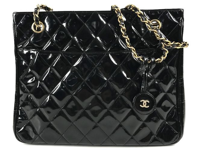 Borsa Tote a Doppia Catena Matelassé Chanel Nero - vista 2