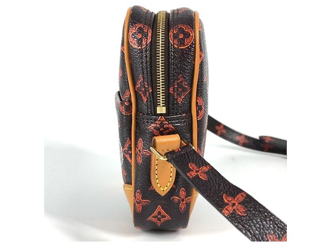 Borsa a Spalla Twin Pochette Cat Panam Monogramma Louis Vuitton Marrone Arancione - vista 3