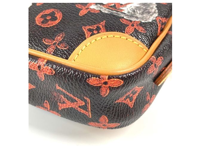 Borsa a Spalla Twin Pochette Cat Panam Monogramma Louis Vuitton Marrone Arancione - vista 6